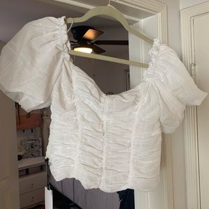 ASTR the label white crop top